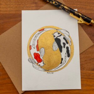 Carte postale Carpes Koï