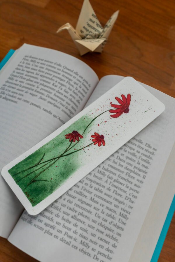 Marque-pages "Echinacées rouges" – Image 3