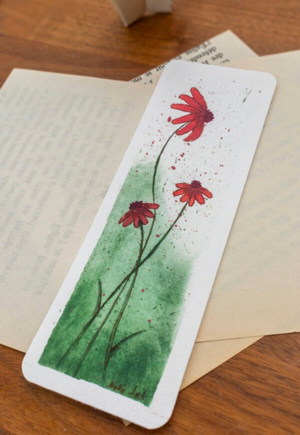 Marque-pages "Echinacées rouges" – Image 2