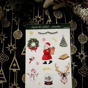 Planche de stickers "Esprit de Noël - Estréline"