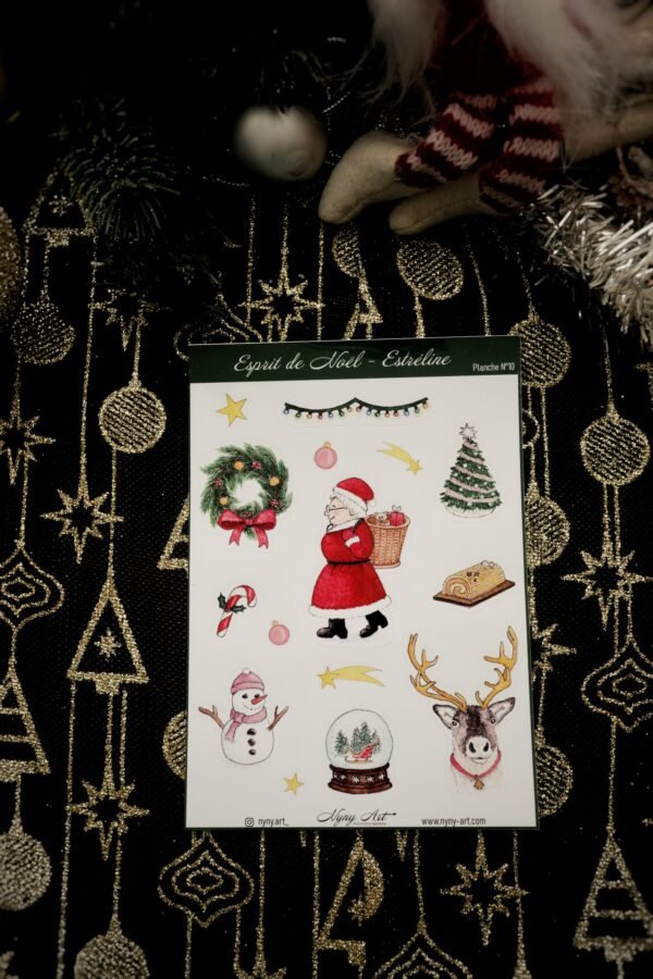 Planche de stickers "Esprit de Noël - Estréline"