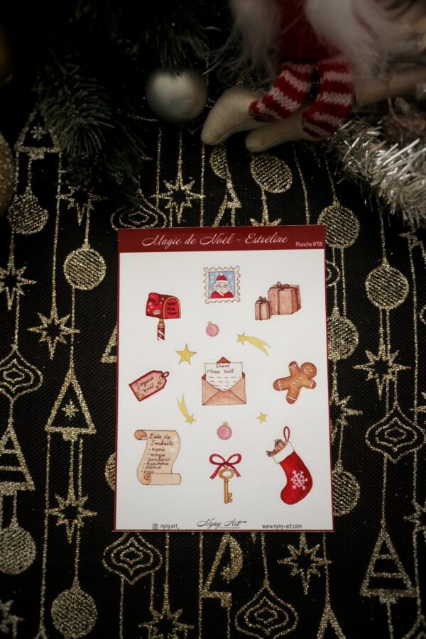 Planche de stickers "Magie de Noël - Estréline"