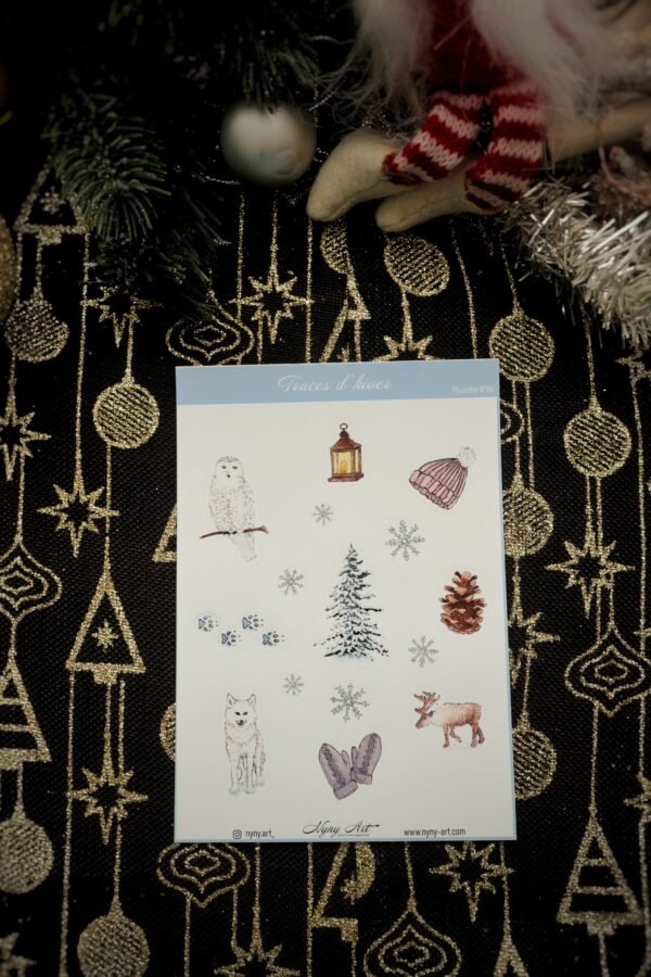 Planche de stickers "Traces d'hiver"