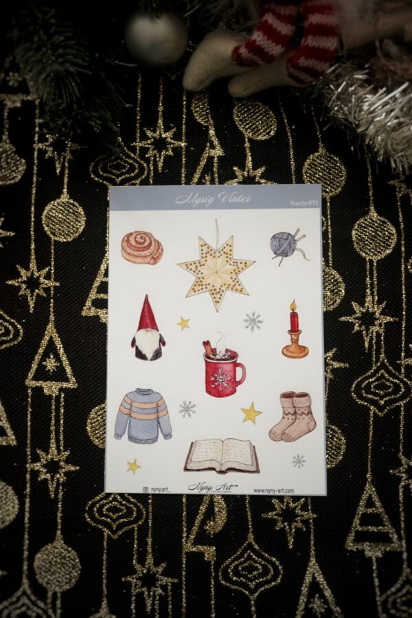 Planche de stickers "Mysig Vinter"