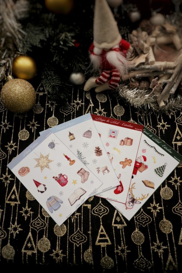 Lot de 4 planches version Mère Noël